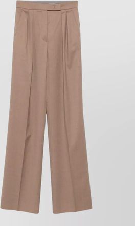 Max Mara wide leg pleated trousers belt loops