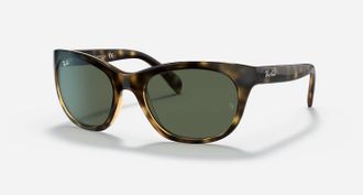 Ray-Ban Womens Rb4216 Square Sunglasses In Polished Havana, Dark Green