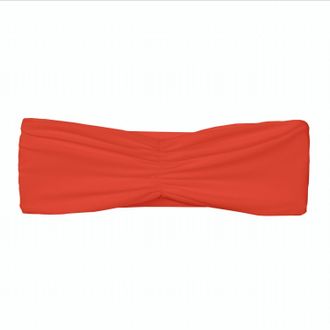 JADE Swim Womens Ava Bandeau Top In Orange Sheen