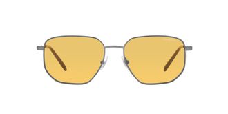 Arnette Arnette Mens AN3086 Sling Square Sunglasses, Matte Gunmetal/Yellow, 56 mm