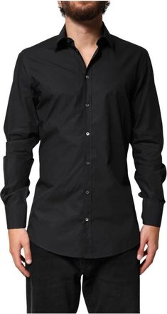 Dolce & Gabbana Gold Dress shirt - Heren - Casual Overhemden - Zwart - M - Katoen - Overhemden