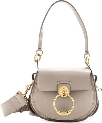 Chlo&eacute; Tess Bag Leather Small shoulder bag - Grijs