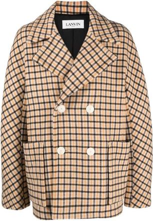 Lanvin Bruine Kimono Blazer - Heren - Blazers - Bruin - M - Jassen