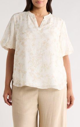 Vince Camuto Puff Sleeve Top in Camel at Nordstrom, Size 1 X