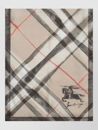 Burberry rectangular lightweight scarf soft checked pattern