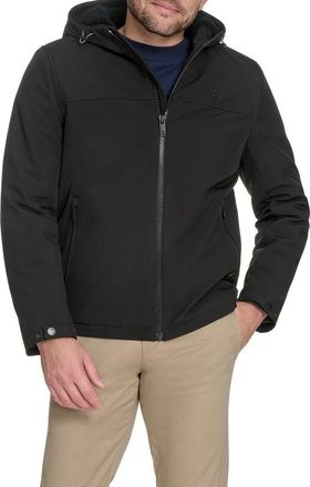 Dockers Fleece Lined Soft Shell Jacket in Black at Nordstrom, Size Xx-Large