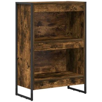 vidaXL Book Cabinet Smoke Oak 60 x 30 x 86.5 cm Engineered Wood vidaXL