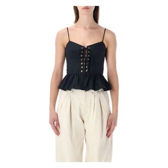 Isabel Marant Marant &Eacute;toile Dolma Peplum TOP - Tops - Mujer - Negro - S