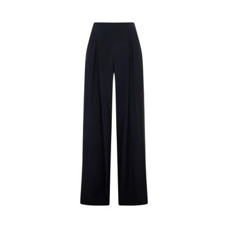 Max Mara Wide Trousers, female, Blue, Size: XS Palude Wide Trousers
