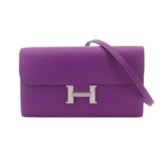 Herm&egrave;s Anemone Epsom Leather Long Wallet (Bi-Fold) (Pre-Owned)