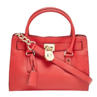 Michael Kors Pre-owned Leren Tote - Dames - Pre-owned - Rood - Maat: ONE Size Leer
