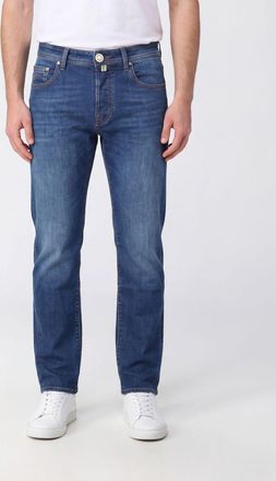 Jacob Cohen Jeans straight in denim di cotone a vita media