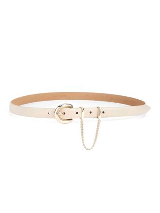Ettika Womens Cascade Chain Leather Belt In Tan