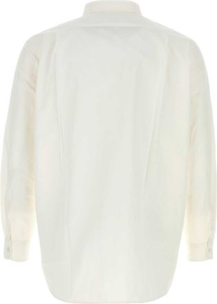 Nanam&iacute;ca Unisex White Cotton Blend Oversize Shirt Offwhite Exterior: Polyester Camicie