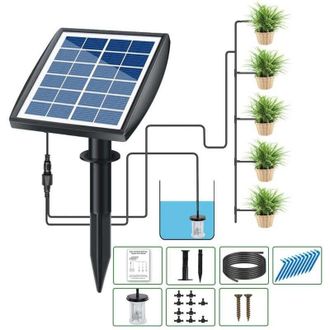 OEM Aspersor Solar Autom&aacute;tico Con Bater&iacute;a De 2200 Mah Y 6 Programas, Para Uso Interior/exterior - Para Hasta 10 Plantas En Maceta