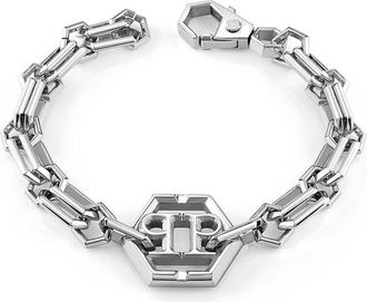 Philipp Plein Pj9Ea02Bu Icon Chain Armband - Heren - Accessoires - Grijs - Maat: ONE Size