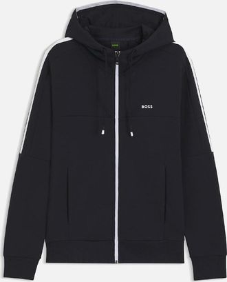 HUGO BOSS Mens Saggynos Zip Hoodie - Navy - Size: 40