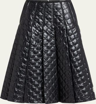 Moncler Pleated Down Midi Skirt