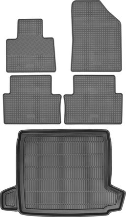 OEM Juego De Alfombrillas De Goma Para Coche Y Maletero Para Citro&euml;n C5 Ii Sed&aacute;n (2008-2017)