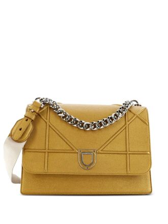 Dior Diorama Chain Satchel Grained Leather Large shoulder bag - Oro