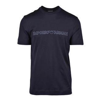 Emporio Armani T-Shirt - Heren - T-shirts - Blauw - M - Katoen - Tops