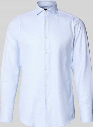 HUGO BOSS Slim Fit Businesshemd aus reiner Baumwolle Modell HANK in Bleu, Größe 38