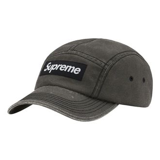SUPREME Washed Cordura Camp Cap Grey Black White SUP-FW22-1019