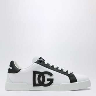 Dolce & Gabbana Portofino Light Strobel sneakers in canvas and white/black leather