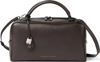Brunello Cucinelli Explorer Boston Leather Tote Bag