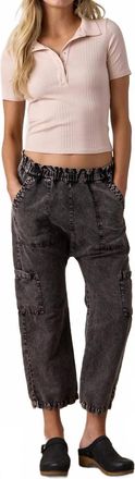 NSF Shailey Paperbag Waist Pant In Faded Black