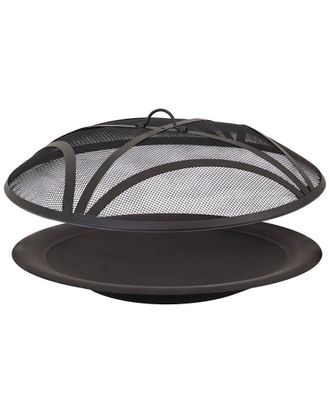 Sunnydaze Outdoor Replacement Steel Fire Pit Bowl With Spark Screen