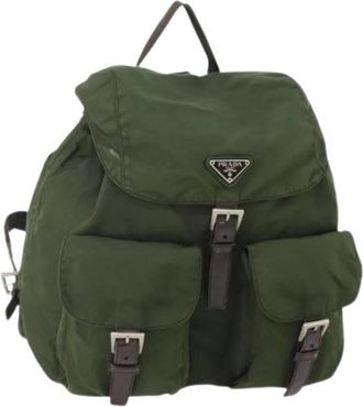 Prada Pre-owned Backpacks, female, Green, Size: ONE SIZE Pre-owned Vintage Backpack