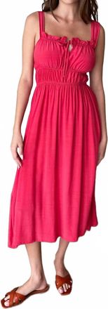 Emerson Fry Pull On Pipa Dress In Rococco Red