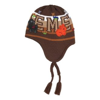 SUPREME FW25 Felt Appliqu&eacute; Earflap Beanie Brown FW25BN36-BROWN