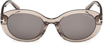 Tom Ford Jasmin 54mm Oval Sunglasses in Light Brown/smoke at Nordstrom
