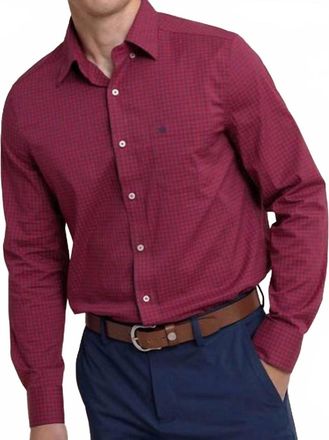 Southern Tide Charleston Pender Plaid Sportshirt In Rio Red