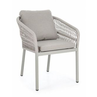 Konte Design Lote de 4 sillones de aluminio y textilene color topo