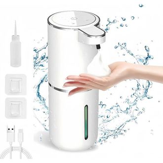 OEM Dispensador Autom&aacute;tico De Jab&oacute;n Con Sensor Infrarrojo, Capacidad De 380 Ml, 4 Velocidades Ajustables, El&eacute;ctrico, Recargable Por Usb, Resistente Al Agu