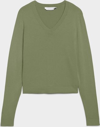 Contemporaine Womens Fine knit V-neck sweater