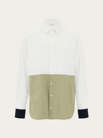 Ferragamo Men Color block shirt White