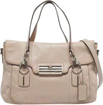 Coach Pre-owned Handbags, female, Beige, Size: ONE SIZE Pre-owned Leather Handbag