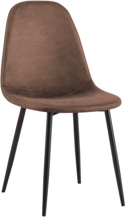 Clp Silla De Comedor Napier Marr&oacute;n Simil Cuero Vintage