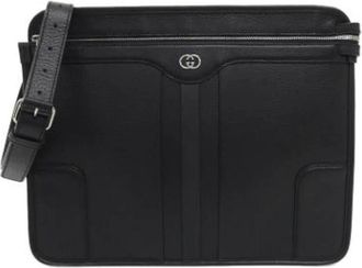 Gucci Pre-owned Vintage Schoudertas - Dames - Vintage Schoudertas - Zwart - ONE Size - Leer - Vintage