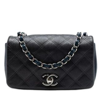 Chanel Pre-owned Vintage Flap Shoulder Bag - Dames - Pre-owned - Zwart - Maat: ONE Size Leer