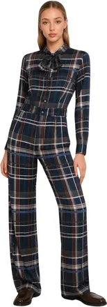 Kocca Jumpsuits & Playsuits, Dames, Veelkleurig, M, Jumpsuit met Strikkraag