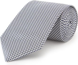 Oliver Brown Houndstooth Tie - Navy