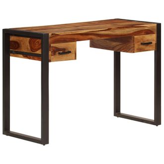 vidaXL Escritorio Con 2 Cajones Madera Maciza De Acacia 110x50x77 Cm Vidaxl