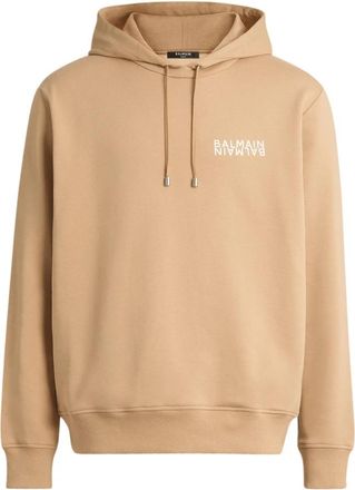 Balmain Mirror Hoodie - Heren - Hoodies - Beige - XL - Katoen - Hoodies & sweatvesten