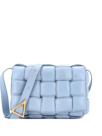 Bottega Veneta Cassette Padded Maxi Intrecciato Leather Small crossbody bag - women - Calf Leather - One Size - Blue