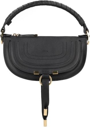 Chlo&eacute; Mini Marcie Schoudertas - Dames - Handtassen - Zwart - ONE Size - Katoen - Tassen
